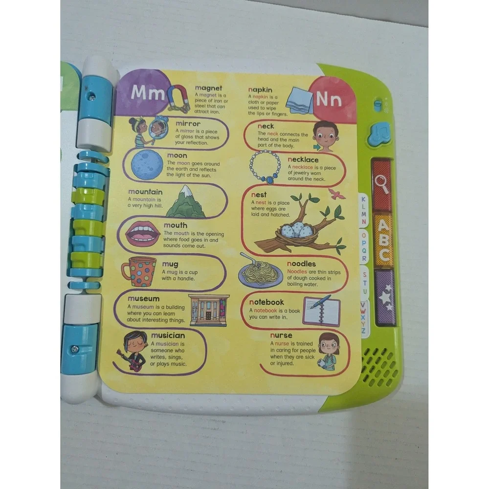 LeapFrog A to Z Learn With Me Dictionary Interactive Educational Toy Green Blue